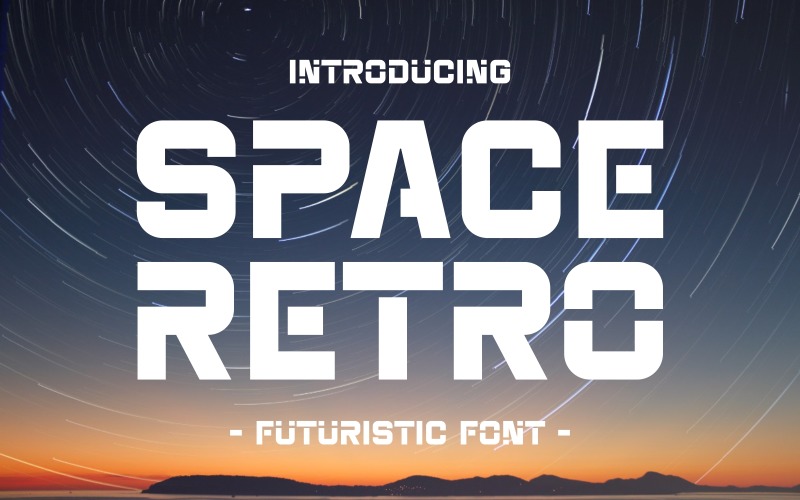 Ruimte Retro - futuristisch lettertype