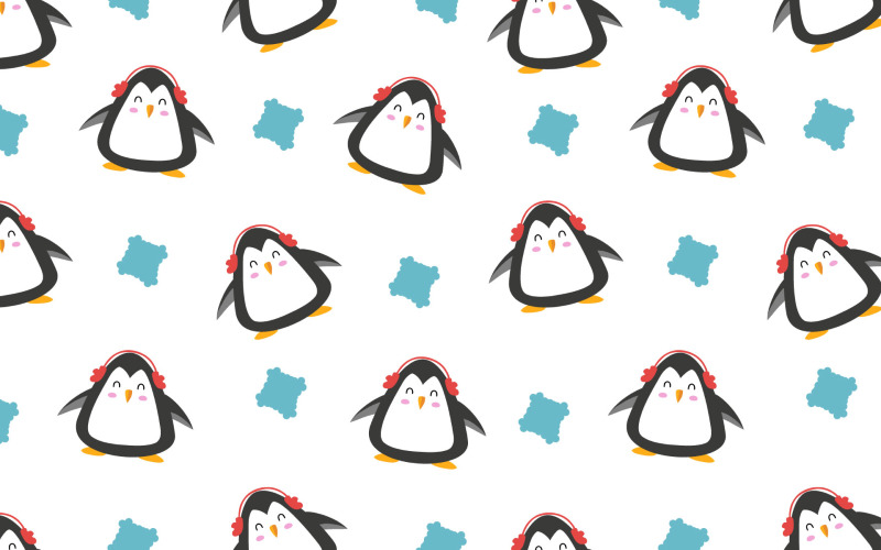 Smiley Penguin sömlösa mönster