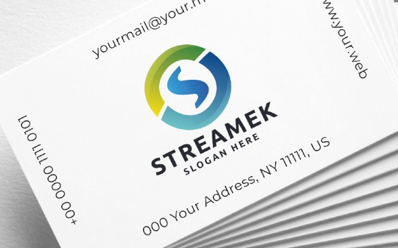 Streamek літера S логотип Temp