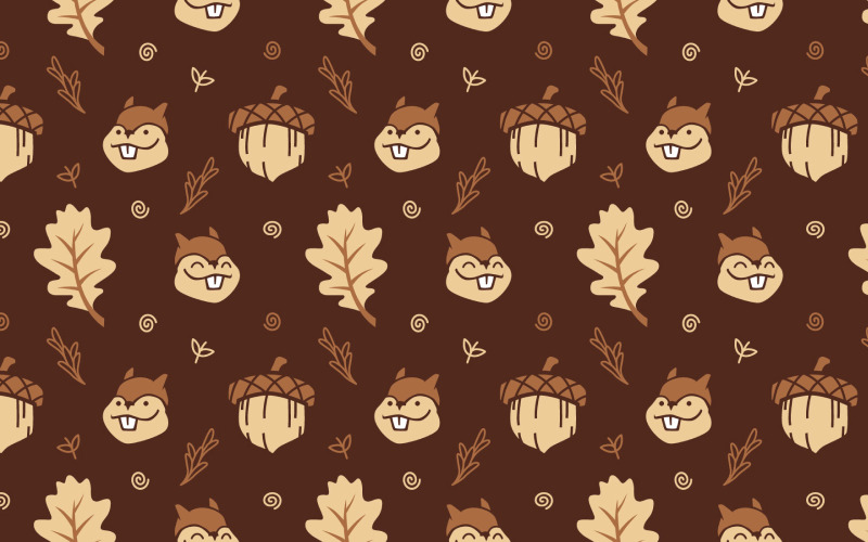 Eekhoorn Cartoon Vector naadloze patroon achtergrond