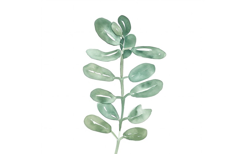 Jade deixa pintura estilo aquarela 1