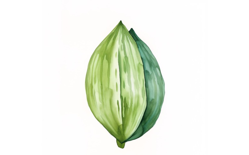 Pintura estilo acuarela de hojas de Haworthia 4