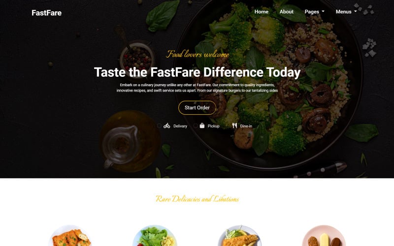 FastFare | Snabbmat HTML-mall