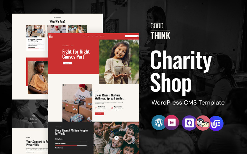 Good Think – Jótékonysági Tröszt és adományozás WordPress Elementor téma