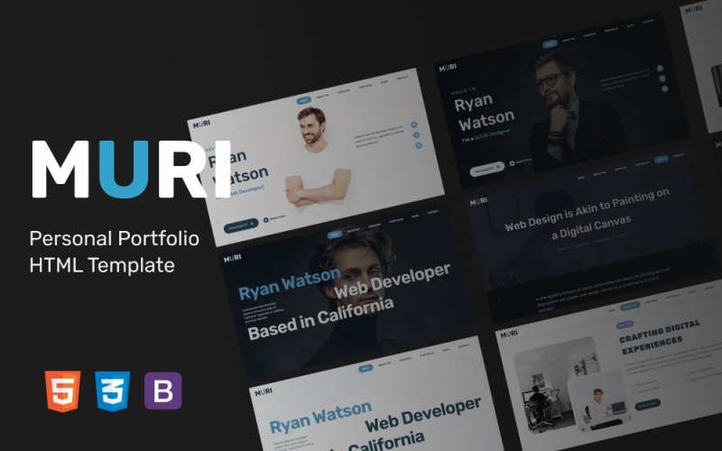 Muri - HTML-Vorlage für persönliches Portfolio