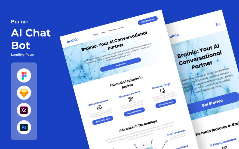 Brainic - Página de inicio de Ai Chat Bot V2