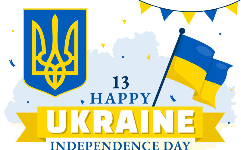 13 Ilustracja z okazji Dnia Niepodległości Ukrainy