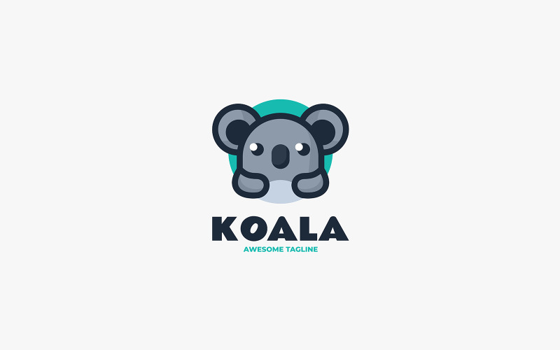 Koala Basit Maskot Logosu 4