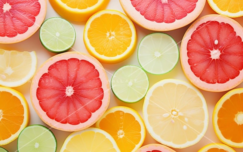 Citrus Fruits Background flat lay 72 - TemplateMonster