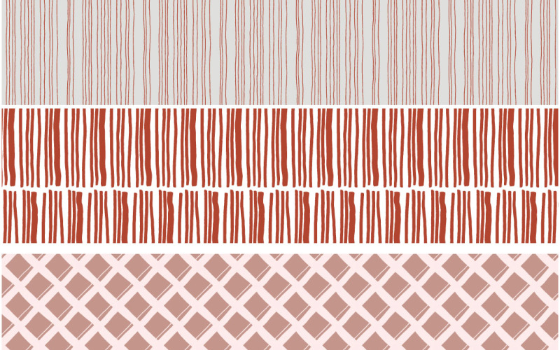 Lignes de coucher de soleil, motifs dessinés à la main