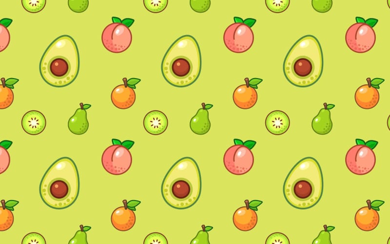 Med Avocado Seamless Pattern