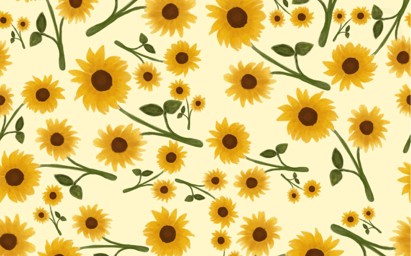 Nahtloses Musterdesign mit Sonnenblumen