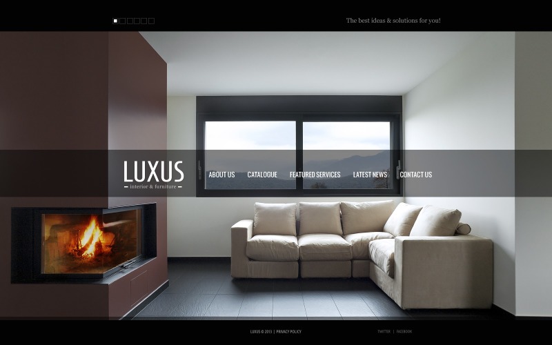Website-sjabloon voor interieur en meubels