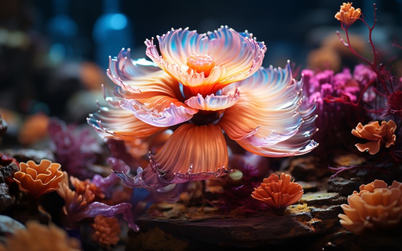 Anemone di mare Scena subacquea luminosa 88