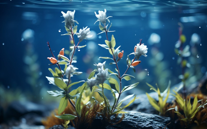 Fondo de pantalla de plantas de flores de cristal bajo el agua 14