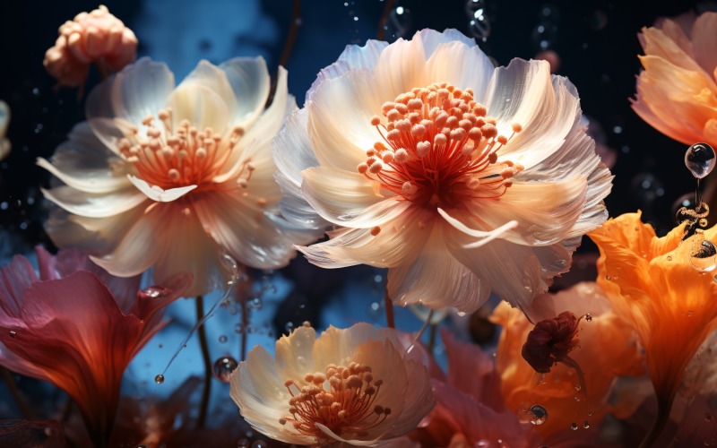 Świecący podwodny anemon morski 57