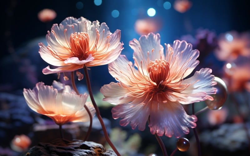 Víz alatti kristály virág növény Háttérkép 10