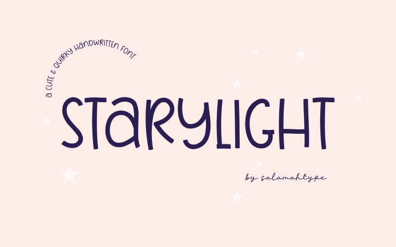 Carattere tipografico carino e bello - Starylight