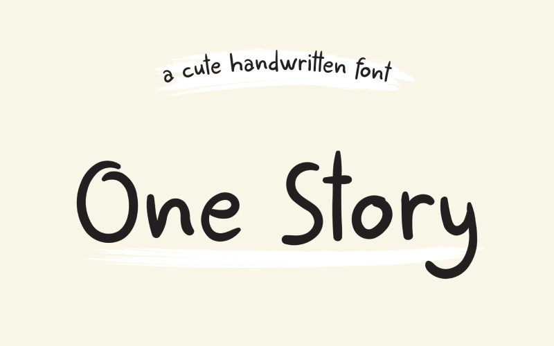 One Story - Söt handstilteckensnitt