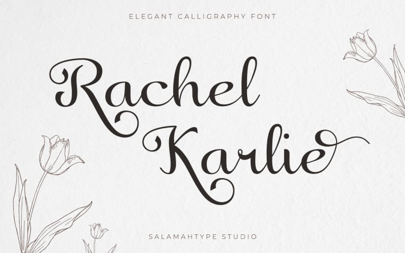 Rachel Karlie - Decoratief scriptlettertype