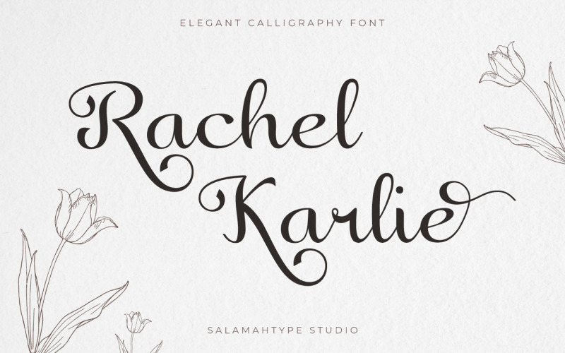 Rachel Karlie - Teckensnitt för dekorativt manus