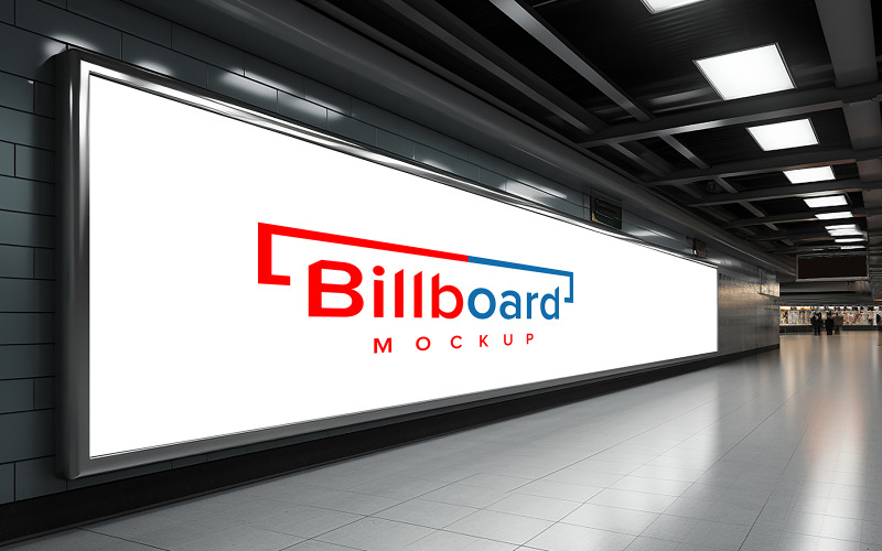 Reklam için kopyalama alanı olan boş reklam panosunu taklit edin