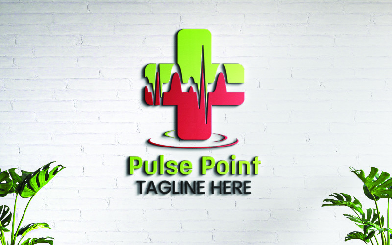 Шаблон логотипу Pulse Point для оздоровлення та охорони здоров’я, клінік
