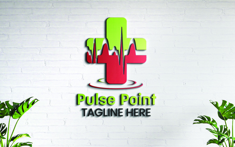 Šablona loga Pulse Point pro wellness a zdravotní péči, kliniky