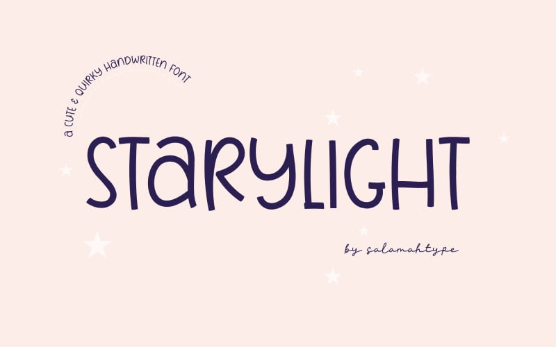 Starylight - Aranyos furcsa kézírásos betűtípus