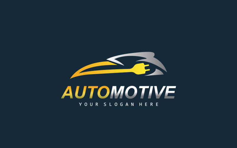Logo auto riparazione automobilistica disegno vettoriale V5