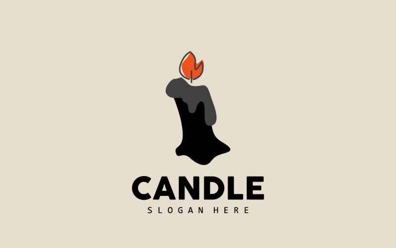 Svíčka Logo Elegant Light Flame Design V3