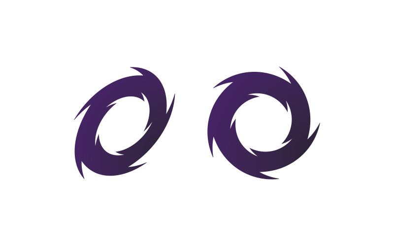 Abstrakt virvelsnurr-logotypikondesign V0