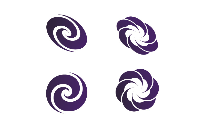 Abstrakt virvelsnurr-logotypikondesign V14