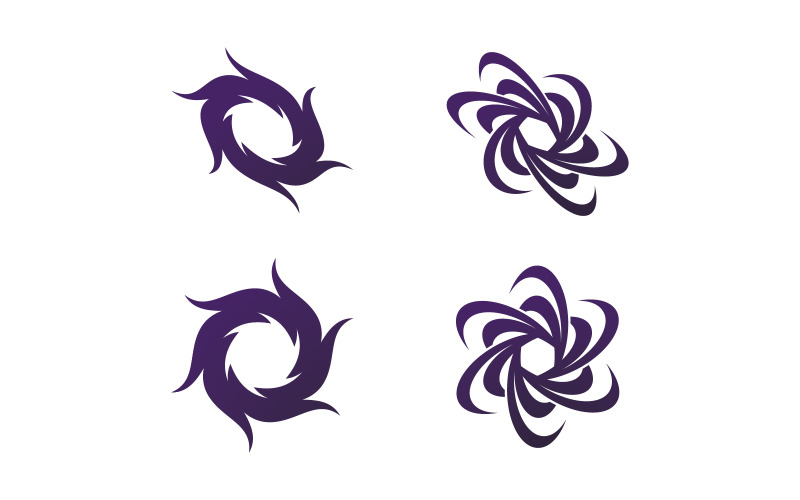 Abstrakt virvelsnurr-logotypikondesign V16