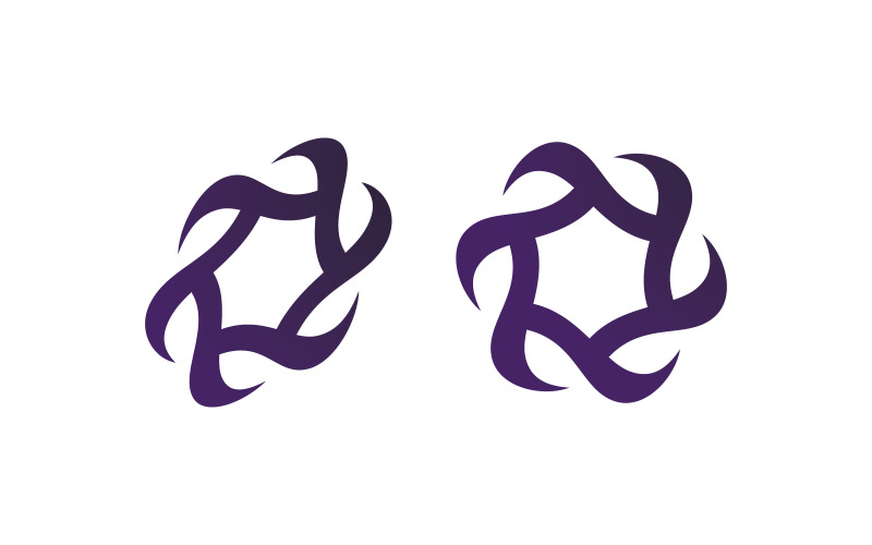 Abstrakt virvelsnurr-logotypikondesign V4