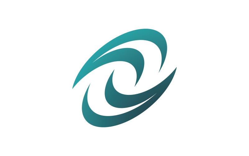 Abstraktes Wirbelspin-Logo-Symbol-Design V8