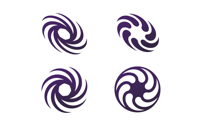 Absztrakt örvény spin logó ikon tervezés V18