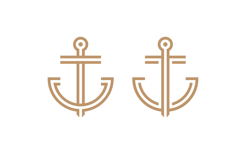 Anchor logo icon design template V1