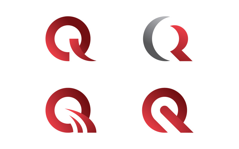 Bokstaven Q vektor Logotyp Mall Illustration Design V13