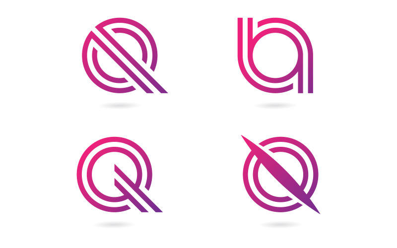 Bokstaven Q vektor Logotyp Mall Illustration Design V15