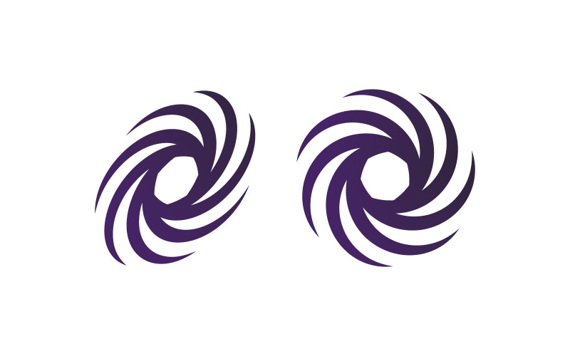 Conception abstraite d'icône de logo de rotation de vortex V1