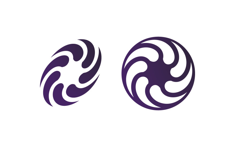 Conception abstraite d'icône de logo de rotation de vortex V3