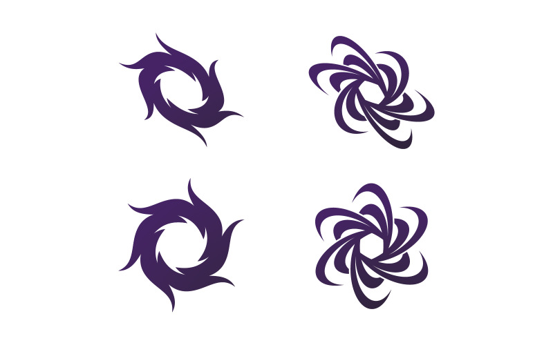Création d'icône de logo de rotation vortex abstrait V16