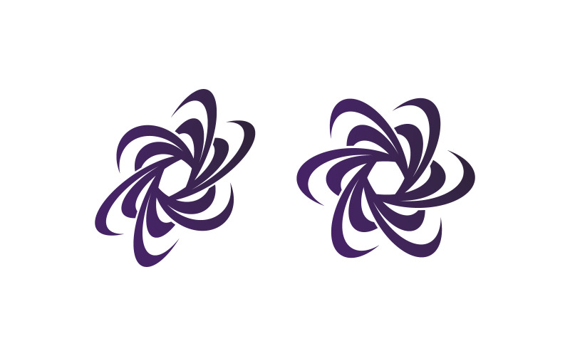 Diseño de icono de logotipo de giro de vórtice abstracto V9