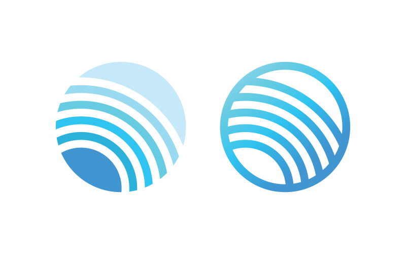 Ocean Wave Logo sjabloon Vector Oceaan eenvoudig en modern logo ontwerp V12
