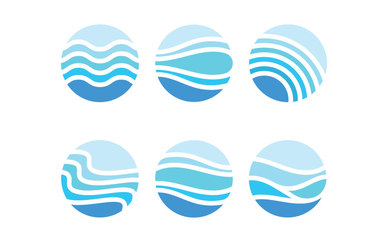 Шаблон логотипа Ocean Wave Vector Ocean простой и современный дизайн логотипа V13