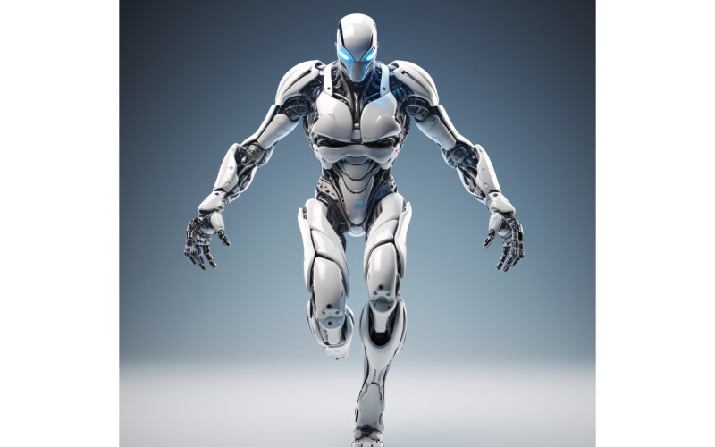 Robot femminile antropomorfo futuristico techno Cyberpunk 24