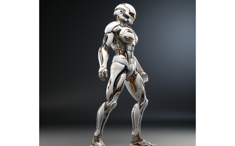 Robot femminile antropomorfo futuristico techno Cyberpunk 30