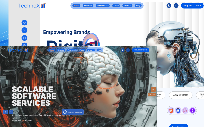Technoxit | Soluções tecnológicas inovadoras e serviços de TI Modelo HTML responsivo multifuncional + RTL