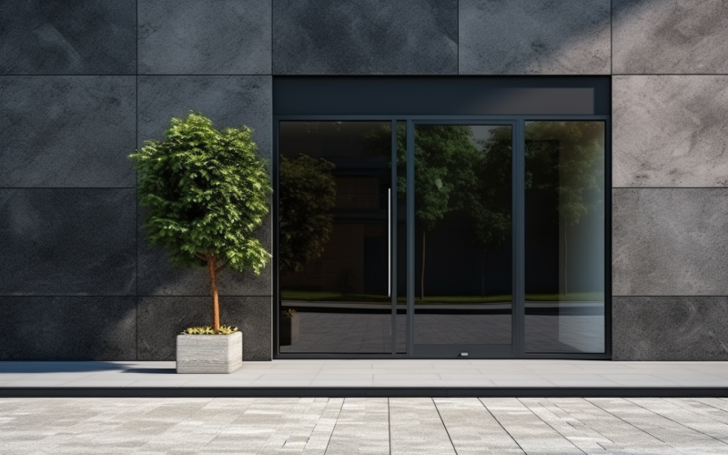 Uithangbord Mockup Commercieel Gebouw Fascia Aluminium Metaal 301